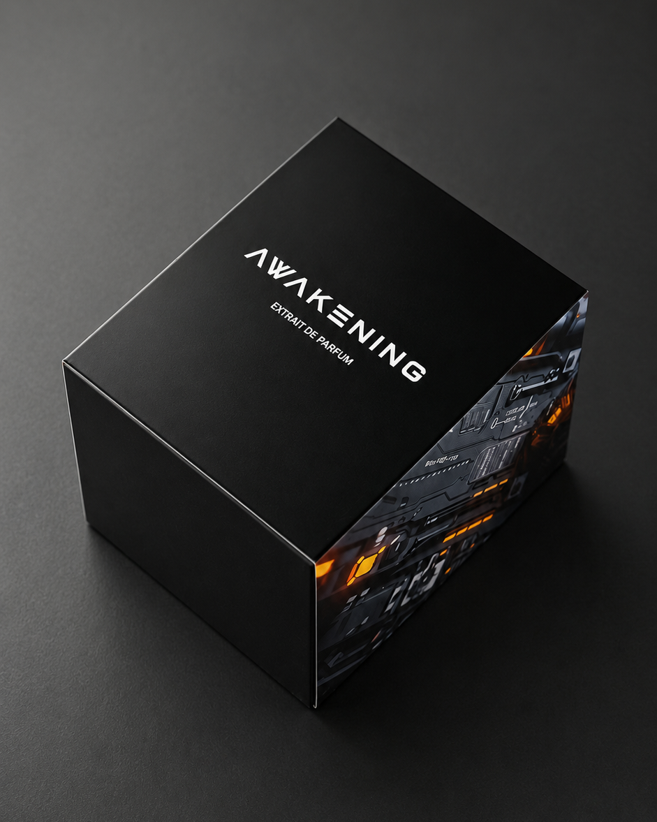Black box with 'Awakening' branding on a dark gray background